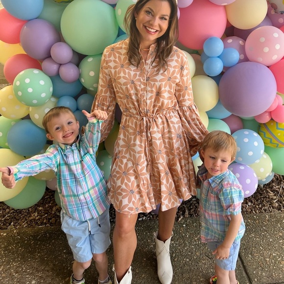 Retro Flower Print Dress - Picture 1 of 1